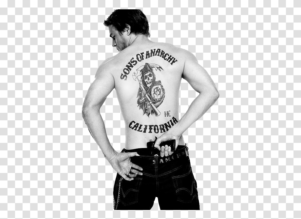 Charlie Hunnam Sons Of Anarchy Tattoo, Skin, Person, Human, Back Transparent Png