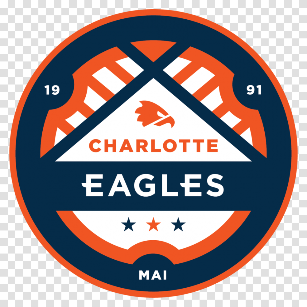 Charlotte Eagles Logo, Trademark, Emblem, Badge Transparent Png