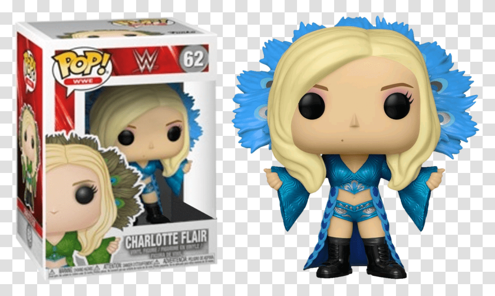 Charlotte Flair In Blue Outfit Pop Vinyl Figure, Toy, Figurine, Mascot, Costume Transparent Png