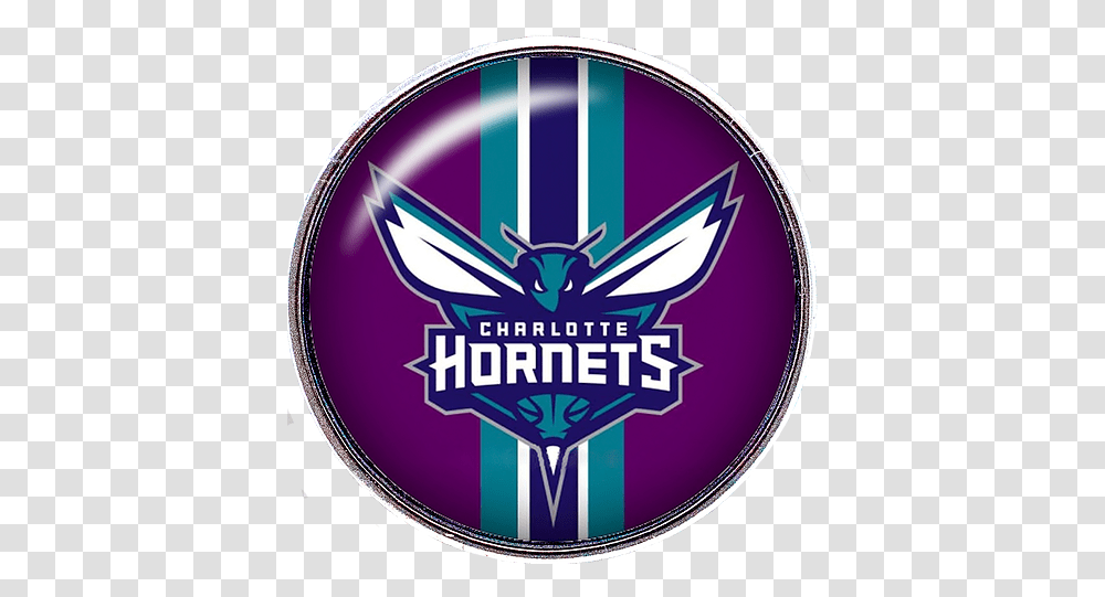Charlotte Hornets Nba Basketball Logo Snap Charm Tropicaltrinkets Charlotte Hornets Logo, Symbol, Trademark, Emblem, Badge Transparent Png