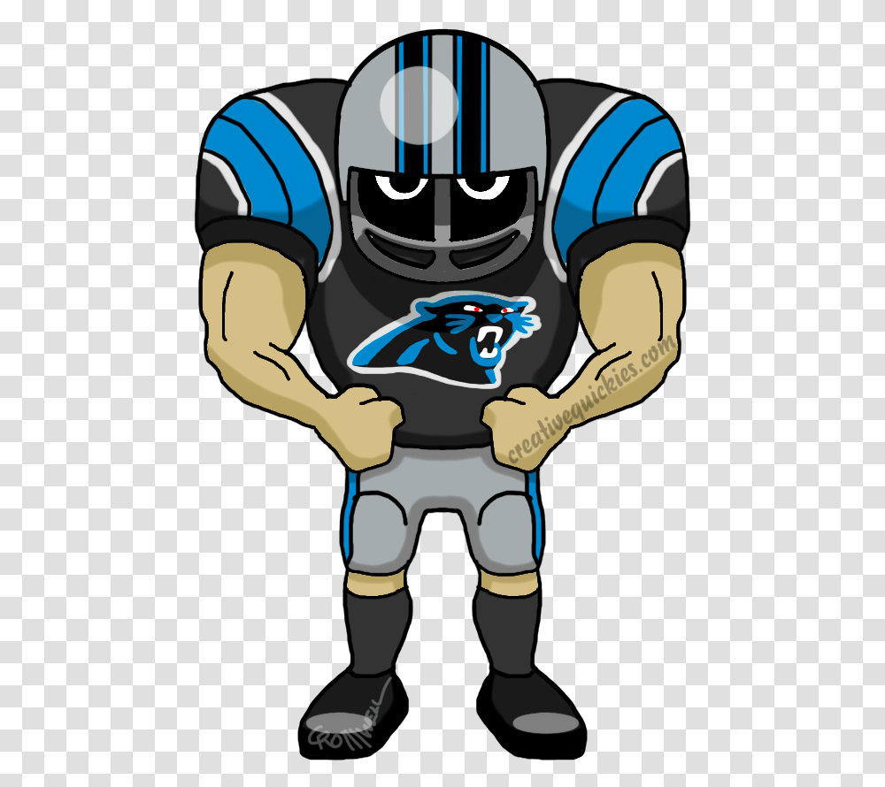 Charlotte North Carolina Panthers Cartoons Of Your Cartoon Cowboys Football Player, Hand, Person, Statue, Sculpture Transparent Png