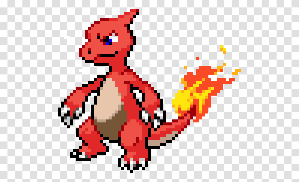 Charmeleon Pokemon Pixel Art Charmeleon, Rug, Triangle, Symbol, Text Transparent Png