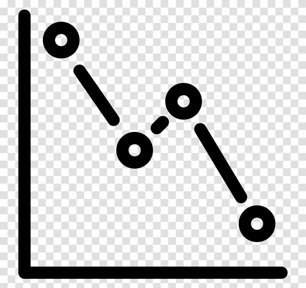 Chart Trend Dots Lines Zigzag Down Circle, Gray, World Of Warcraft Transparent Png