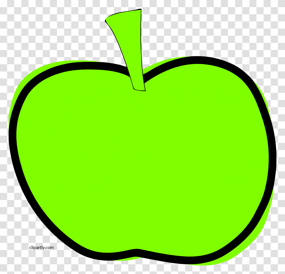 Chartreuse Almond Clipart Green Apple Md Cartoon Green Apples, Tennis Ball, Sport, Sports, Plant Transparent Png