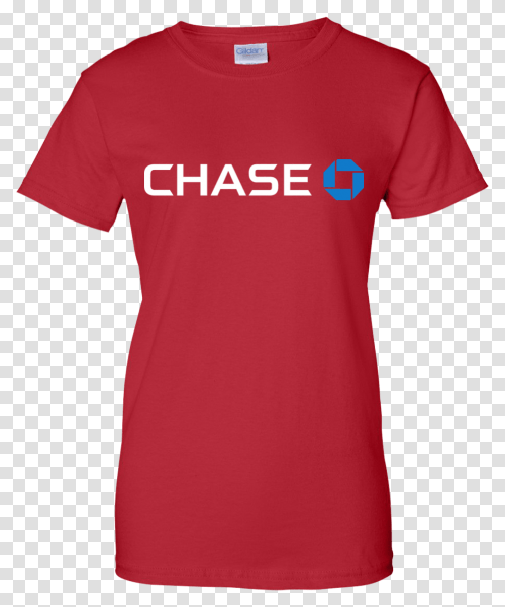 Chase Bank Gildan Ladies Girls Red Tee Shirts Clipart, Apparel, T-Shirt, Sleeve Transparent Png
