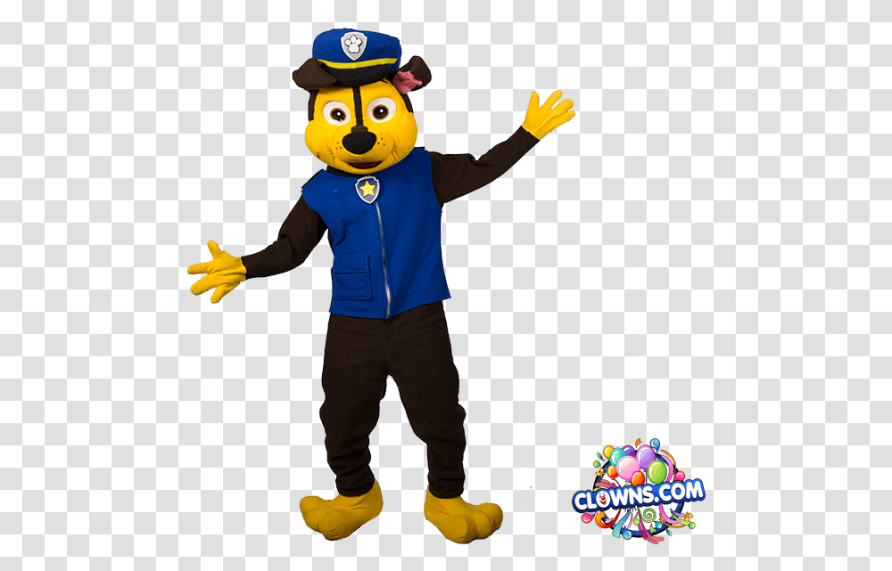 Chase The Dog Paw Patrol Clown, Mascot, Person, Human, Super Mario Transparent Png