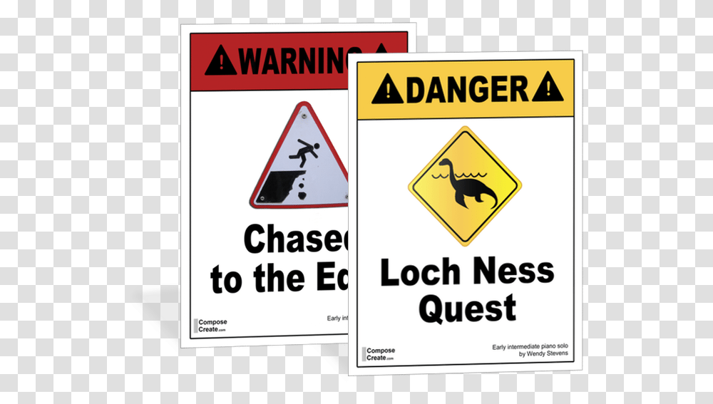 Chased To The Edge And Loch Ness Quest Bundle By Wendy Cliff, Sign, Road Sign, Advertisement Transparent Png
