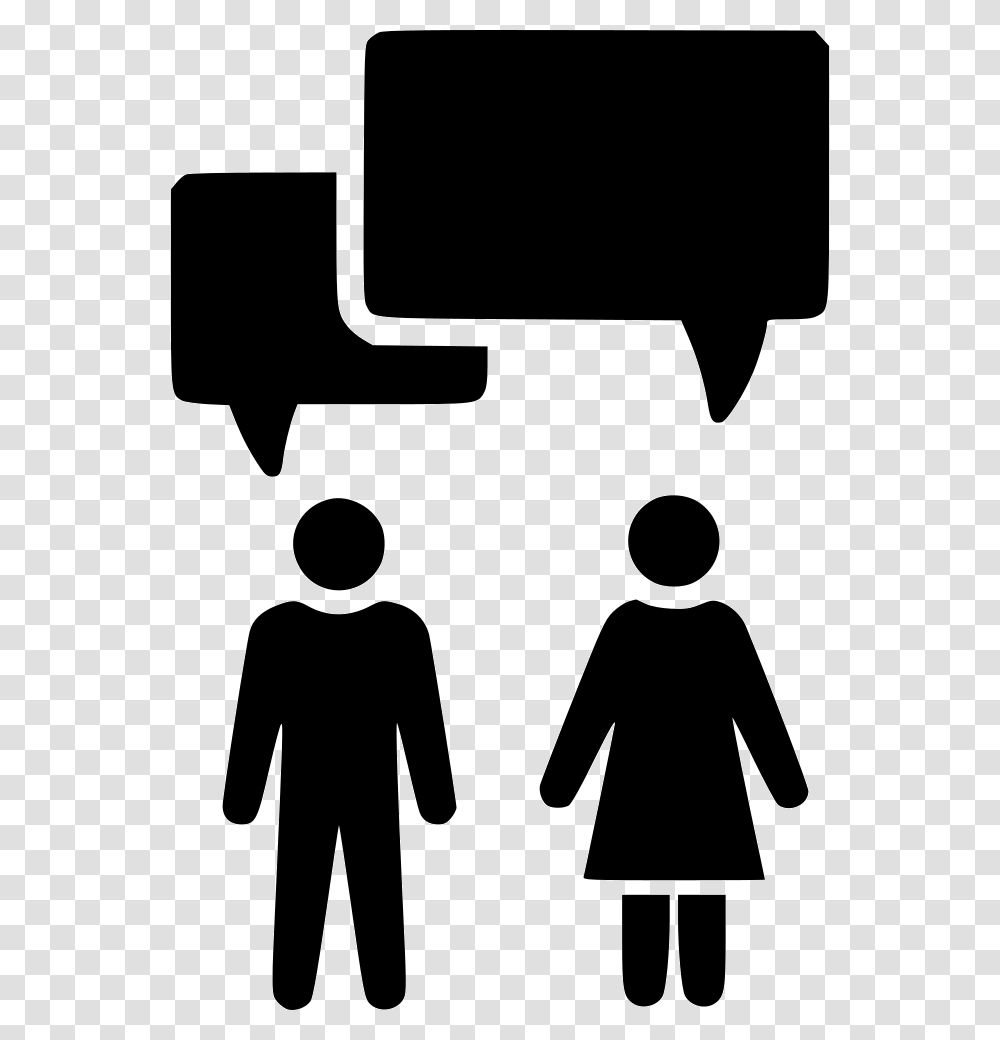 Chat Argument Couple Marriage Svg Icon Argument, Silhouette, Stencil, Person, Human Transparent Png