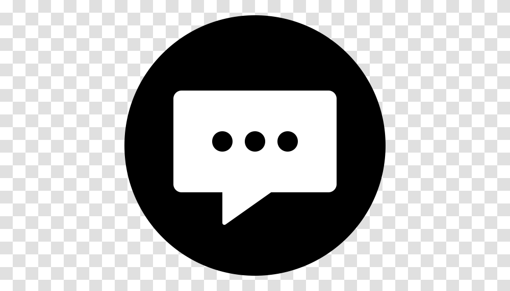 Chat Chatting Circle Comment Message Messaging Icon, Dice, Game, Adapter, Stencil Transparent Png