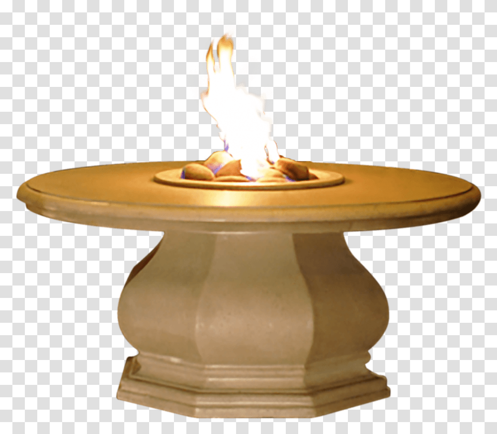 Chat Height Octagon Fire Pit Table With Concrete Top American Fyre Designs, Flame, Chess, Game, Tabletop Transparent Png