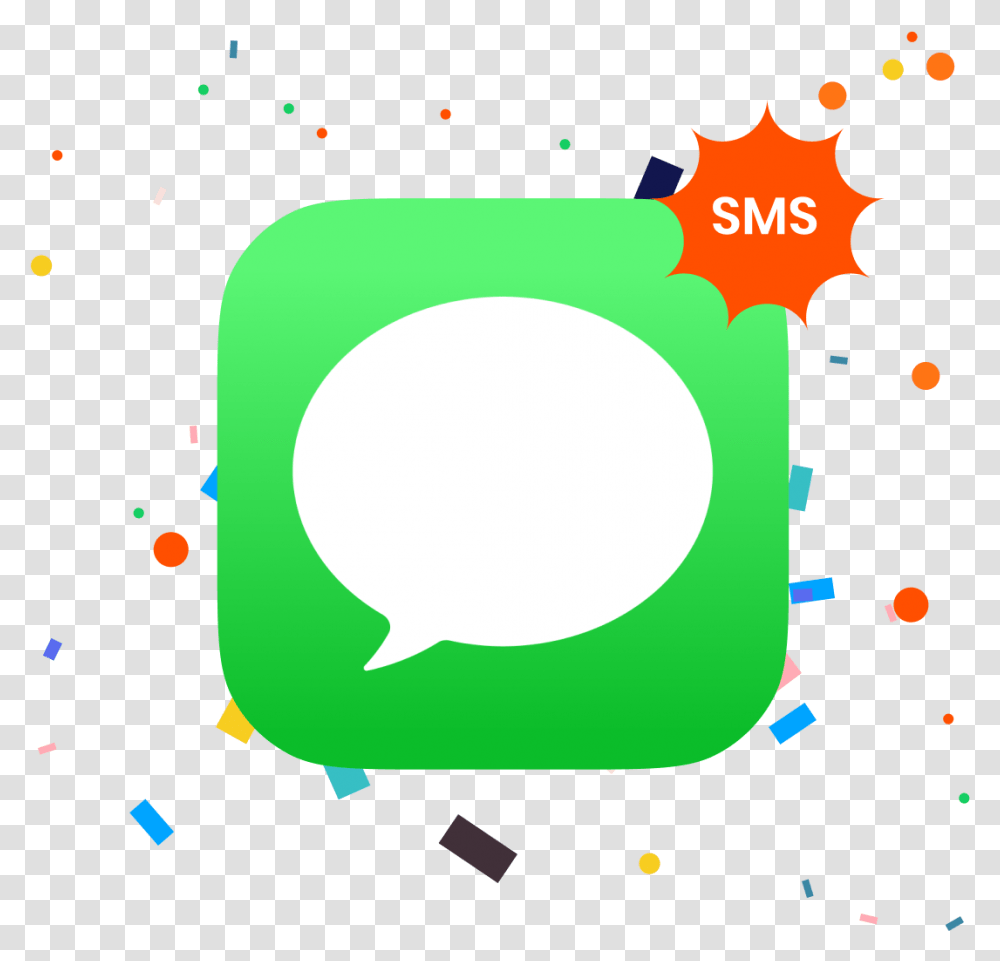 Chat Marketing Made Easy With Manychat Iphone Text Icon, Graphics, Art, Paper, Confetti Transparent Png