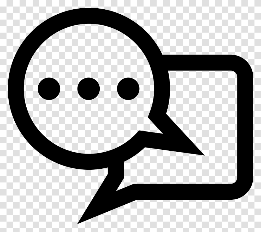 Chat Message Bulle Conversation Picto, Label, Stencil Transparent Png