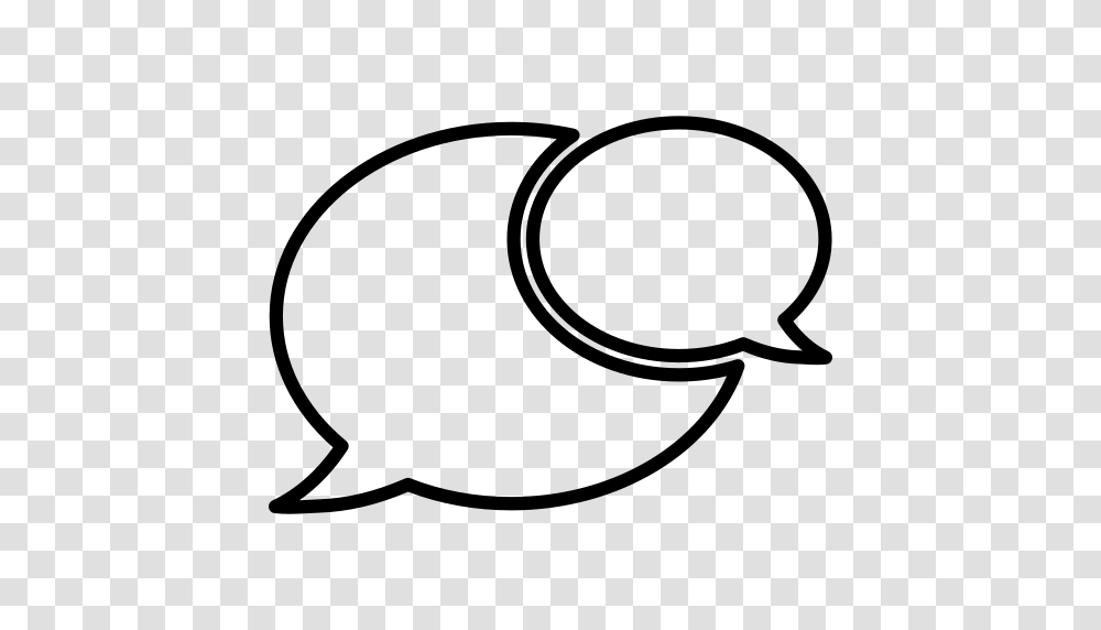 Chat Two Oval Outlined Speech Bubbles Icon Free Of Slim Icons, Gray, World Of Warcraft Transparent Png
