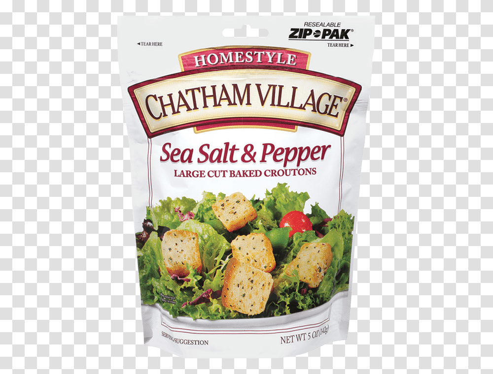 Chatham Village Sea Salt Amp Pepper Croutons Chatham Village Croutons, Plant, Food, Meal, Dish Transparent Png