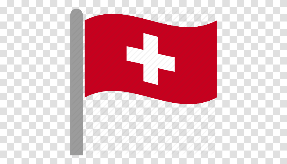 Che Country Flag Pole Swiss Switzerland Waving Icon, First Aid, Bandage, Label Transparent Png