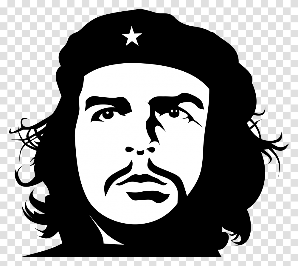 Che Guevara Logo Inspirational Che Guevara Quotes, Stencil, Face Transparent Png