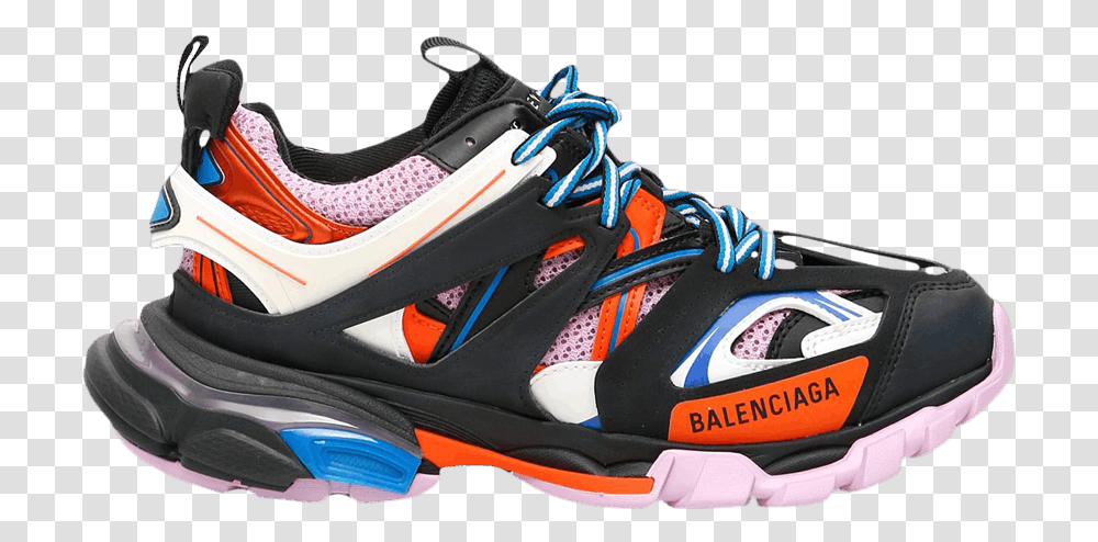 Cheap Balenciaga Track Trainers Black Orange Balenciaga Track Trainers Black Orange, Clothing, Apparel, Shoe, Footwear Transparent Png