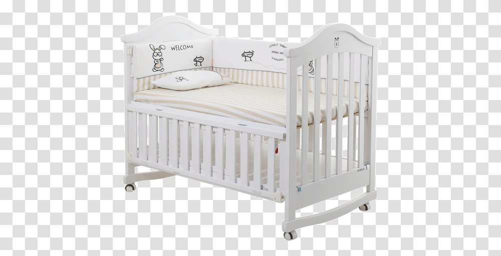 Cheap Comfortable Baby Crib Indonesia With Solid Wood Cradle, Furniture Transparent Png