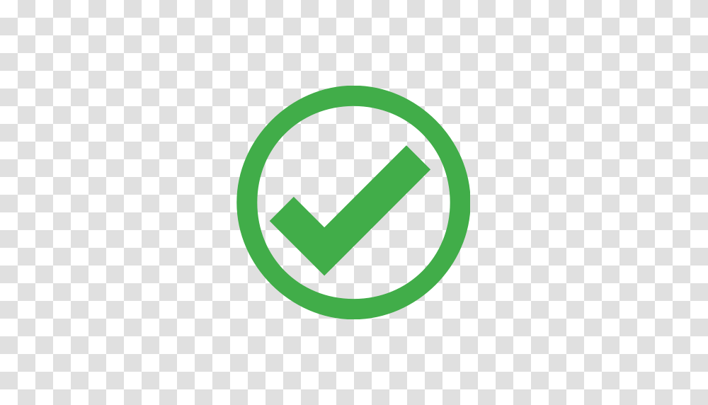 Check Circle Correct Mark Success Tick Yes Icon, Logo, Trademark, Recycling Symbol Transparent Png