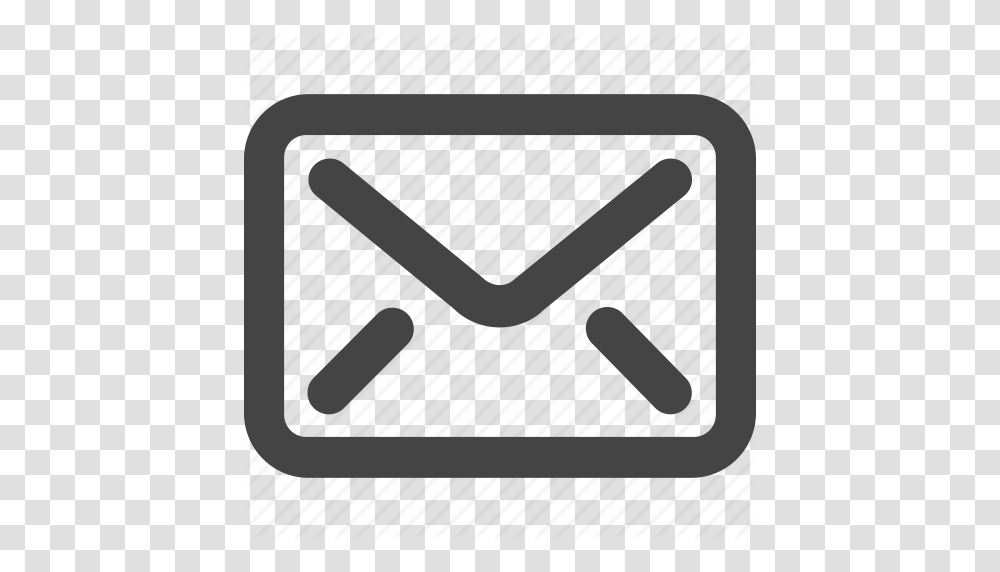 Check Email Grey Inbox Mail Simple Shape Icon, Envelope, Airmail Transparent Png