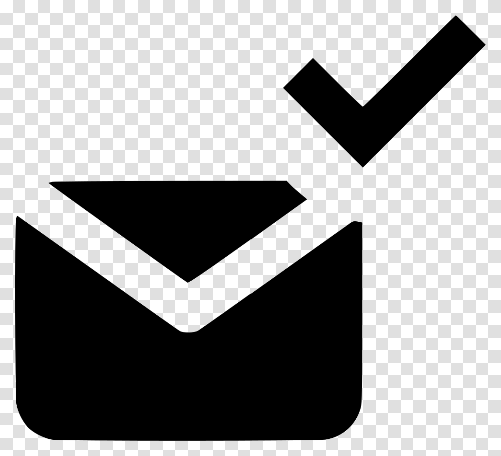 Check Emblem, Stencil, Triangle, Envelope Transparent Png