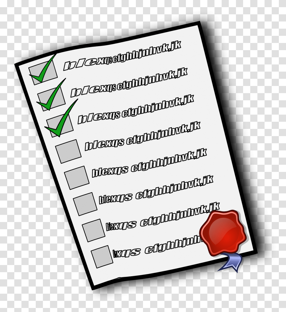 Check List, Page, Word, Label Transparent Png