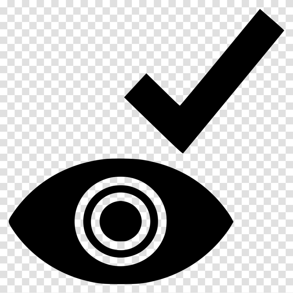 Check Mark Eye Circle, Stencil, Logo, Trademark Transparent Png