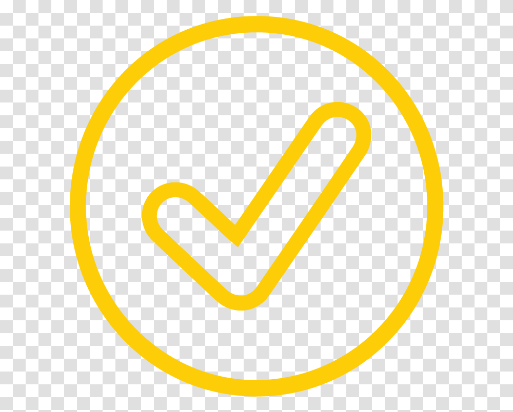 Check Mark Icon Yellow Check Mark Icon, Logo, Label Transparent Png