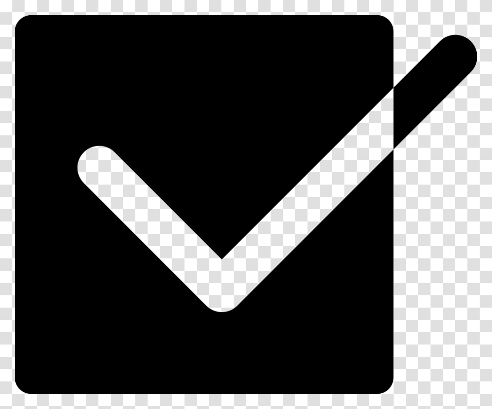 Check Mark Inside A Black Box Icon Free Download, Label, Stencil, Sticker Transparent Png