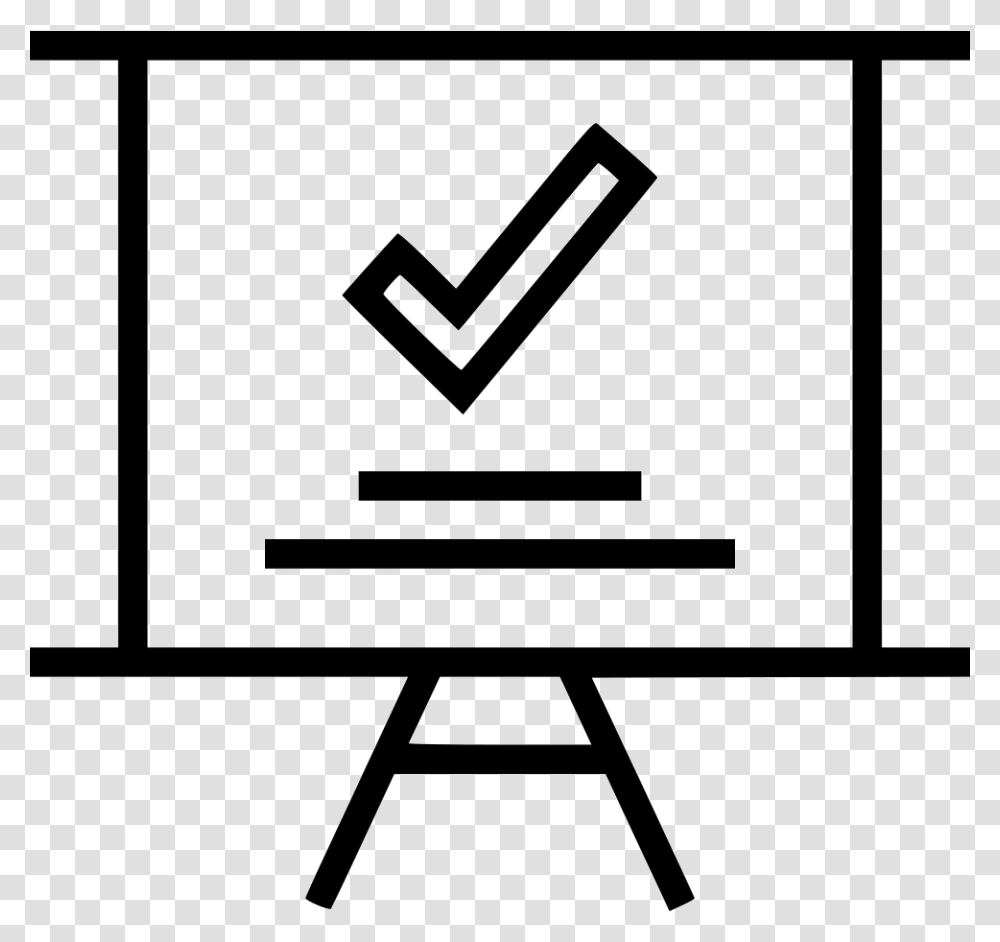 Check Mark Ok Good Approved Presentation Chart Icon Free, White Board, Canvas Transparent Png