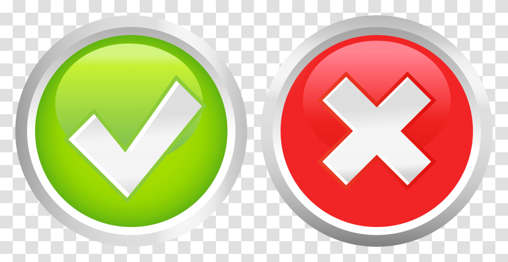 Check Marks Download Red And Green Check Marks, Logo, Trademark Transparent Png