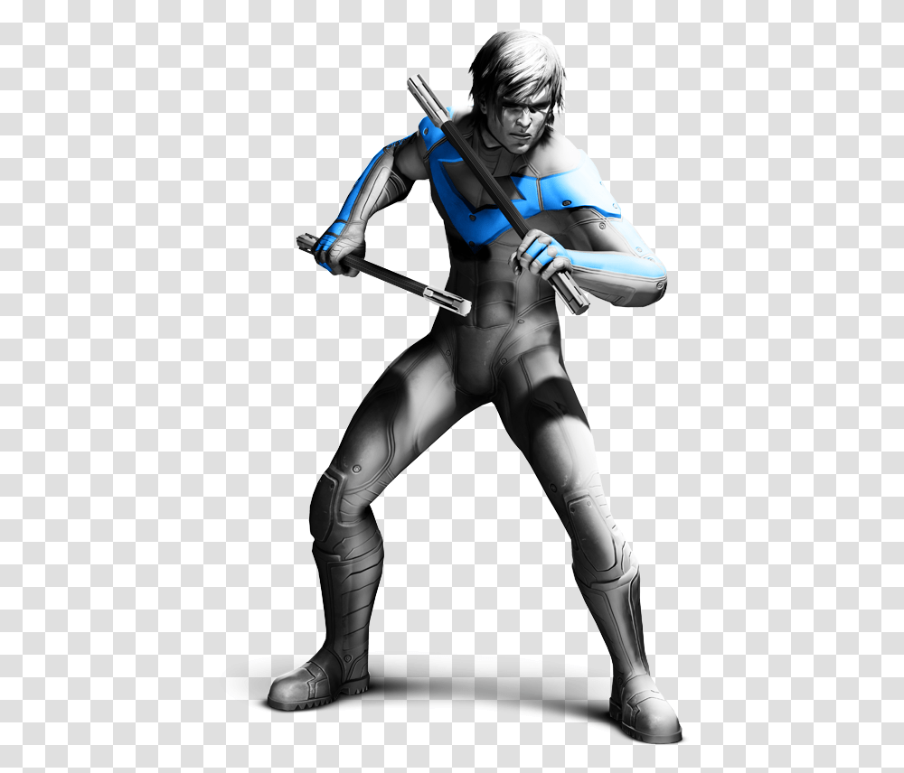 Check Out Arkham City S Nightwing Nightwing Batman Arkham City, Apparel, Helmet, People Transparent Png