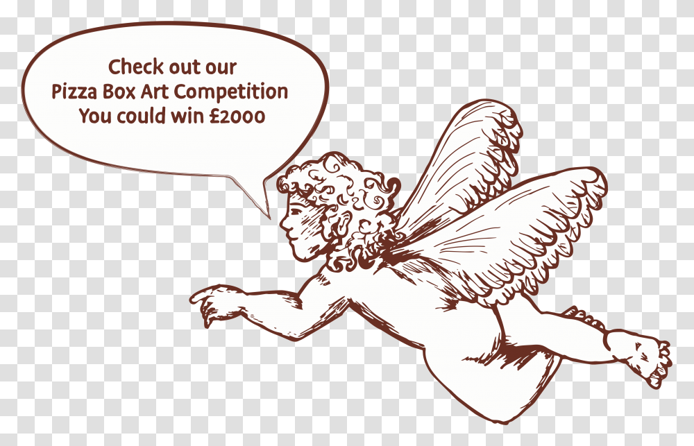 Check Out Our Pizza Box Competition Here Fairy, Bird, Animal, Cupid Transparent Png