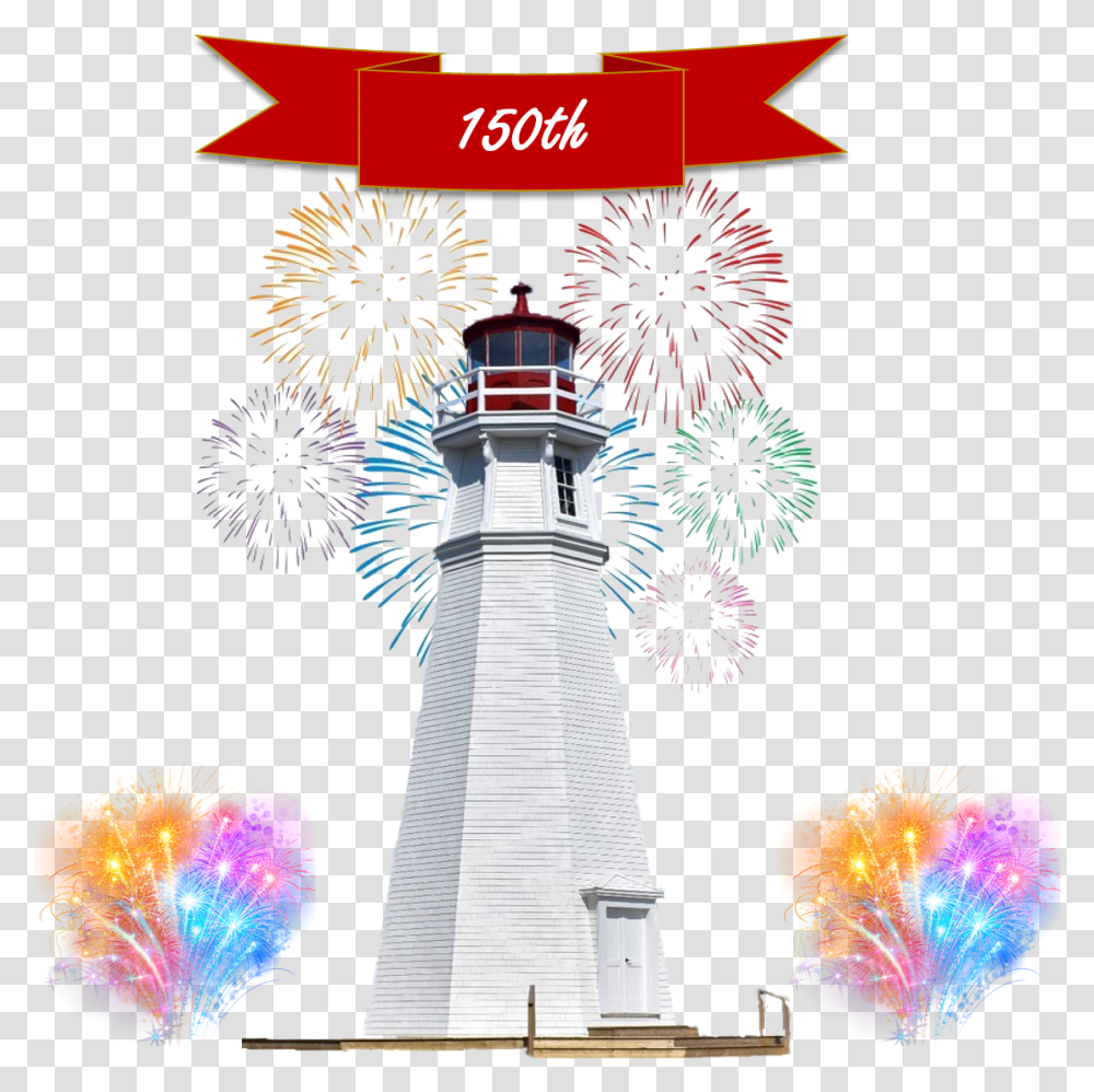 Check Out The Musical Performance Lighthouse Keeper Fireworks On White Background, Tower, Architecture, Building, Beacon Transparent Png