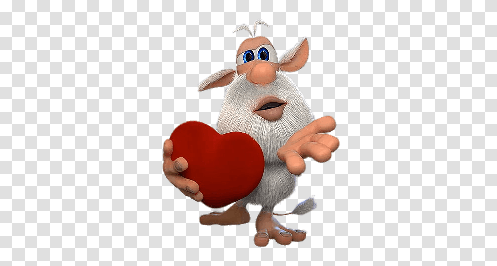 Check Out This Booba Holding Heart Image Image Booba, Toy, Plush, Figurine, Animal Transparent Png