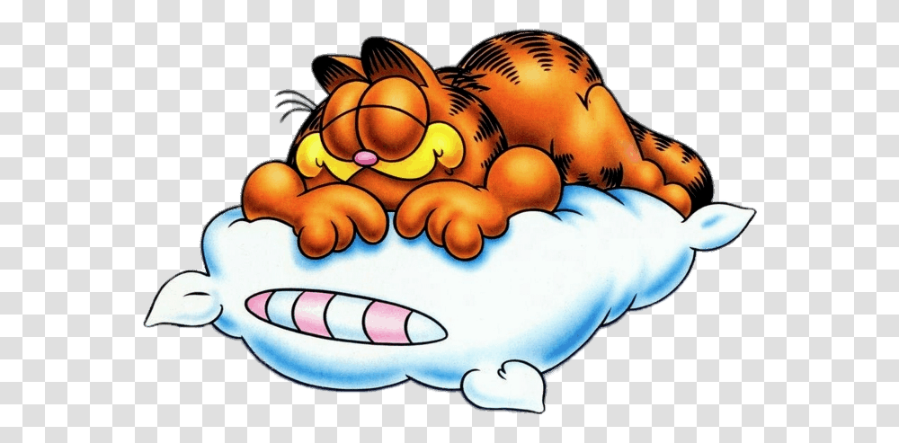 Check Out This Garfield Sleeping Rest Does A Body Good, Animal, Person, Outdoors, Mammal Transparent Png