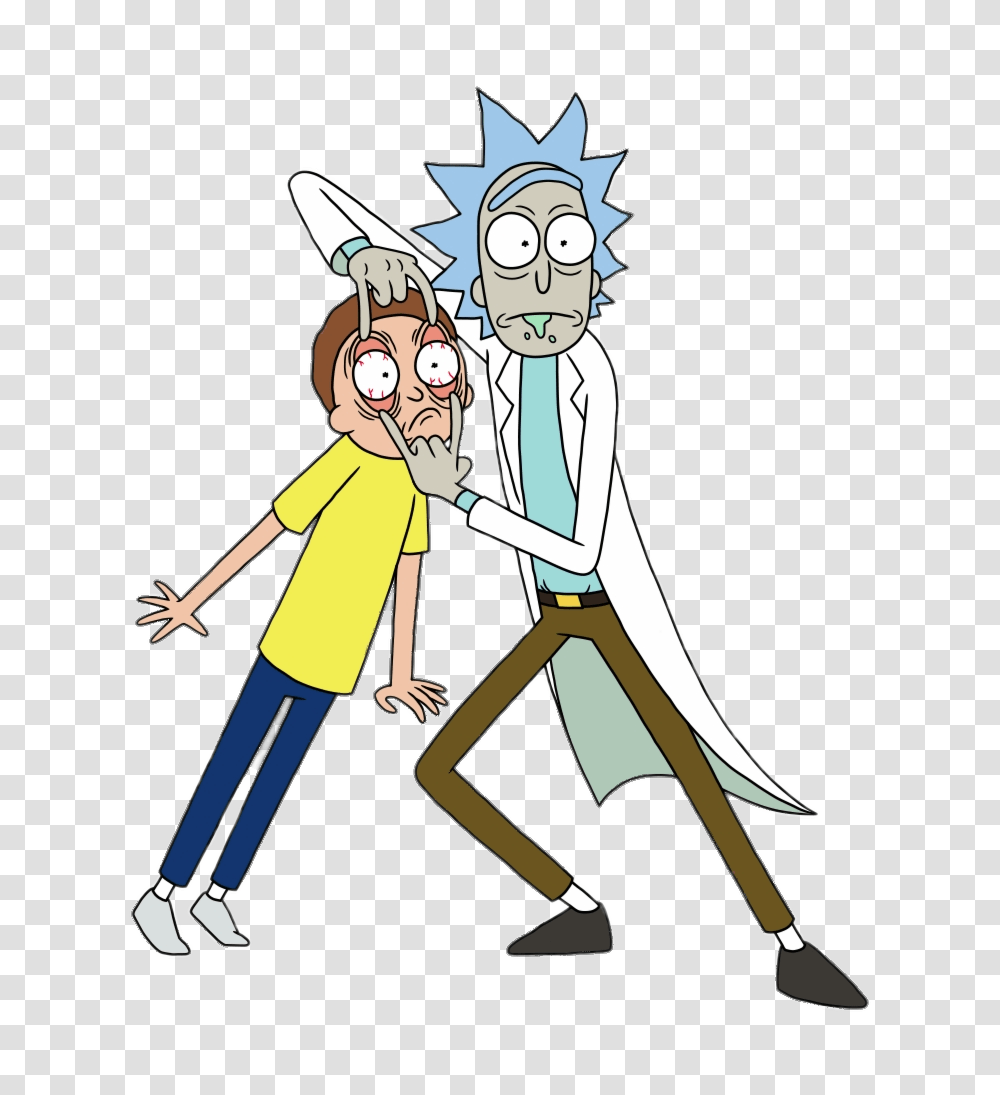 Check Out This Rick And Morty Bloodshot Eyes Anime, Comics, Book, Manga, Person Transparent Png