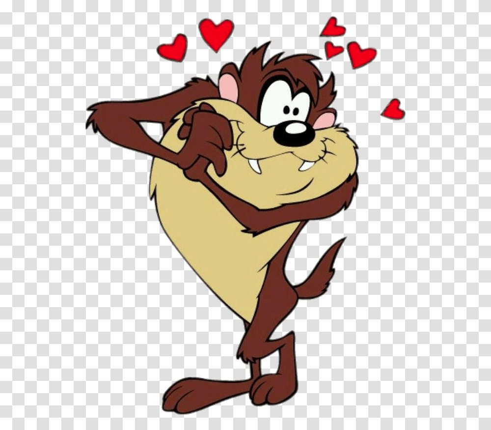 Check Out This Taz The Tazmanian Devil In Love Tasmanian Devil Looney Tunes, Animal, Wildlife, Mammal, Beaver Transparent Png