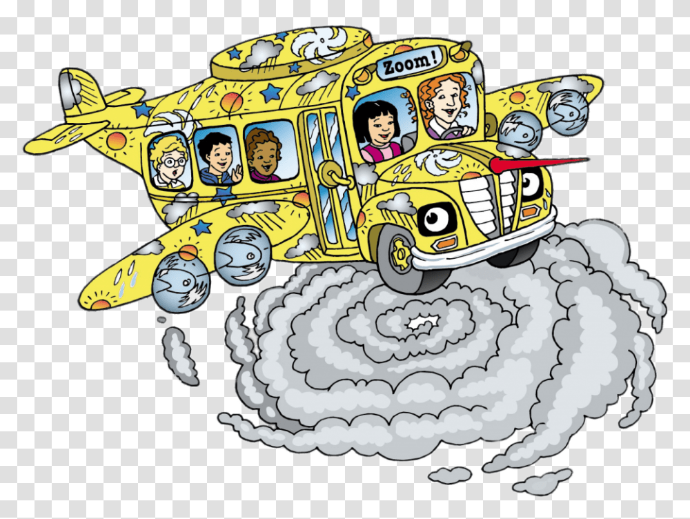 Check Out This The Magic School Bus, Vehicle, Transportation, Person, Art Transparent Png