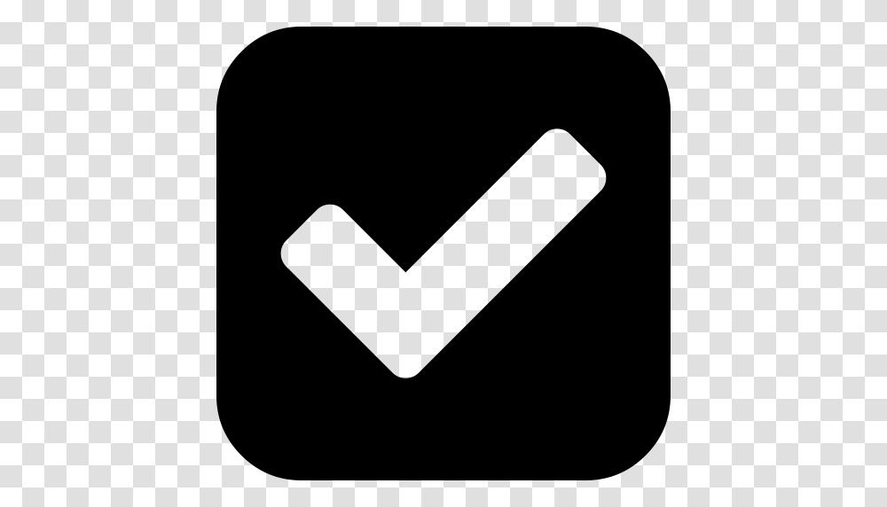 Check Sign In A Rounded Black Square Rounded Square Icon, Gray, World Of Warcraft Transparent Png
