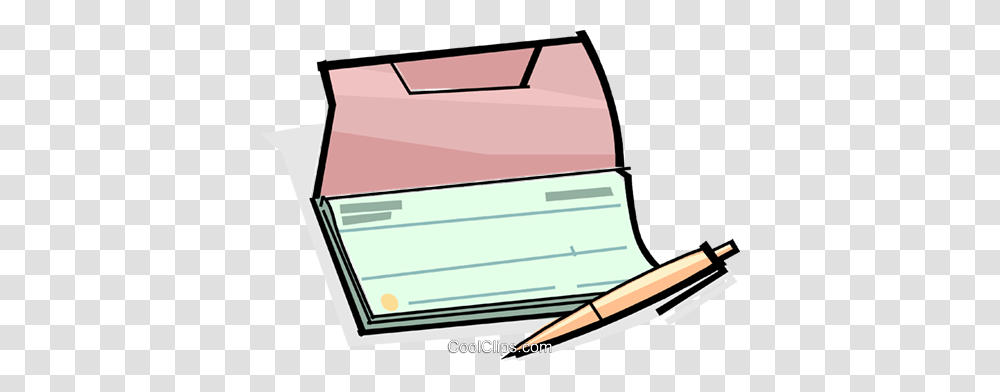 Checkbook With Pen Royalty Free Vector Clip Art Illustration, Pencil, Mailbox, Letterbox Transparent Png