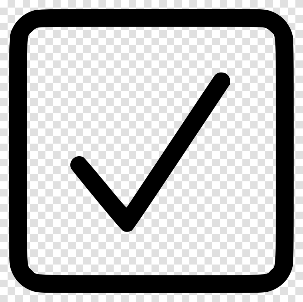 Checkbox Square Checked Icon Free Download, Sign, Road Sign Transparent Png