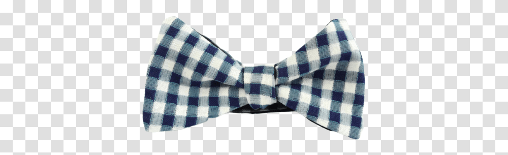 Checked Luxury Cotton Bow Tie Black Silk Twill Lining Navy Blue Tartan, Accessories, Accessory, Necktie, Sock Transparent Png