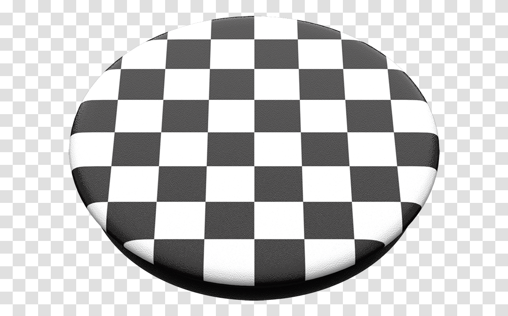 Checker Black Popsockets Black And White Popsocket, Chess, Game, Tablecloth, Rug Transparent Png