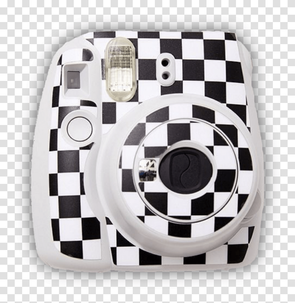 Checkerboard Polaroid Black White Sticker By Bub Glitch Checkerboard, Camera, Electronics, Digital Camera, Wristwatch Transparent Png