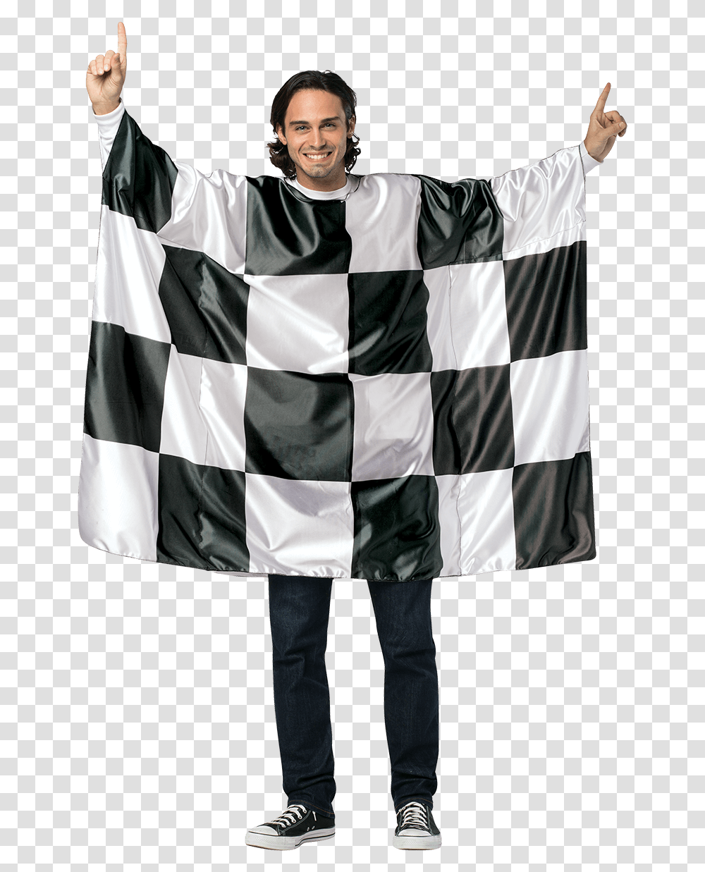 Checkered Flag Costume, Apparel, Person, Human Transparent Png
