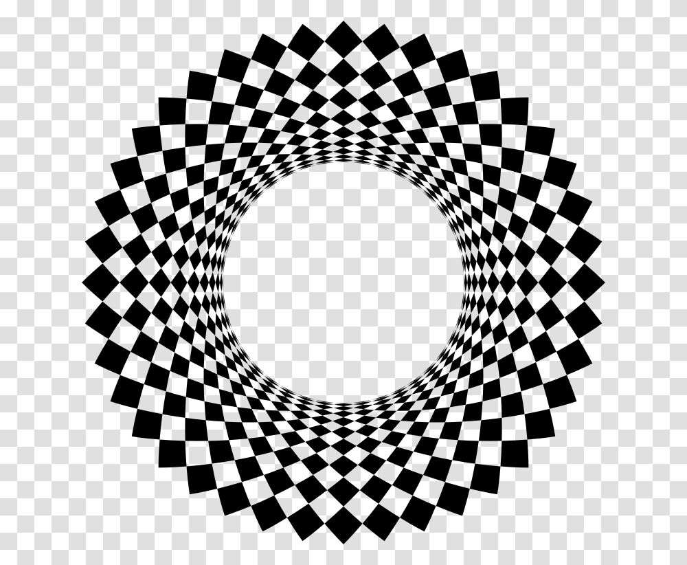 Checkered Frame Dotted Circle With Different Dotted Circles, Gray, World Of Warcraft Transparent Png
