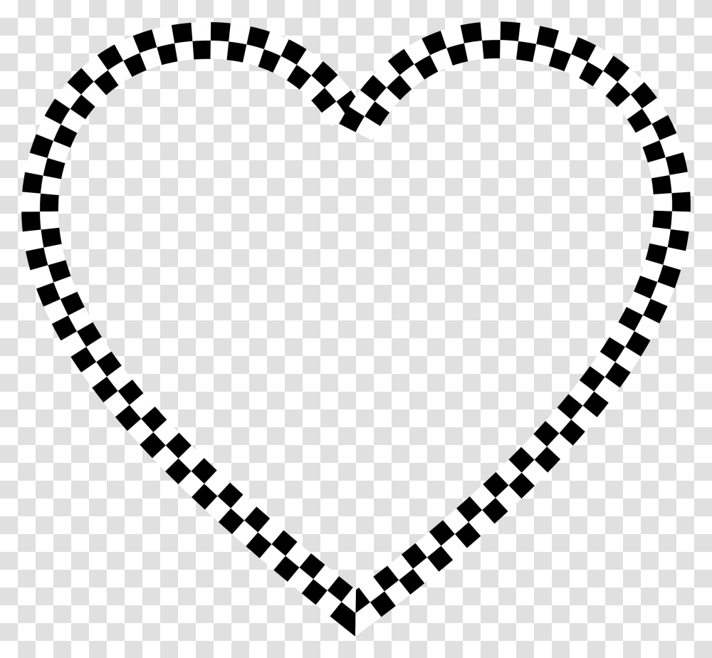 Checkered Heart Icons, Rug, Chain, Stencil Transparent Png