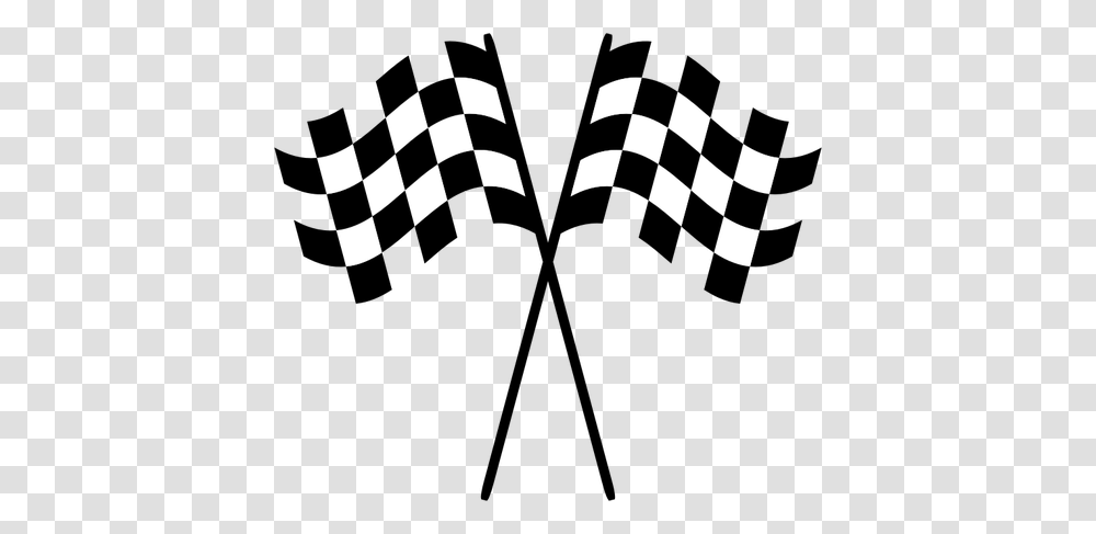 Checkered Racing Flags, Label, Hand, Stencil Transparent Png