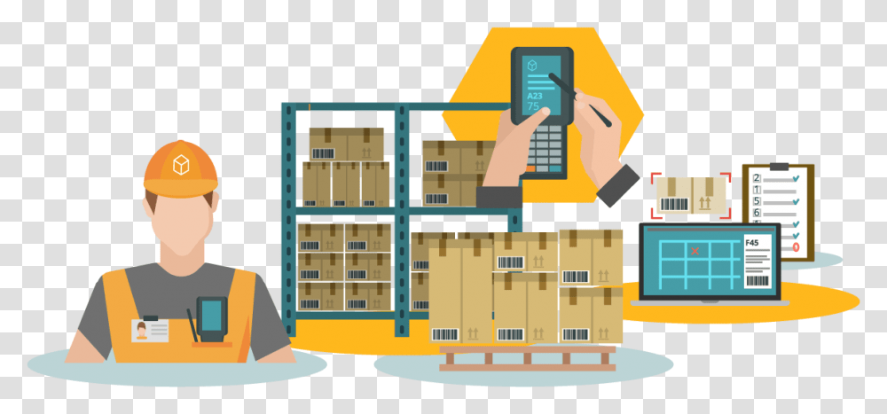Checking Inventory Warehouse Management System, Person, Vehicle, Transportation, Neighborhood Transparent Png